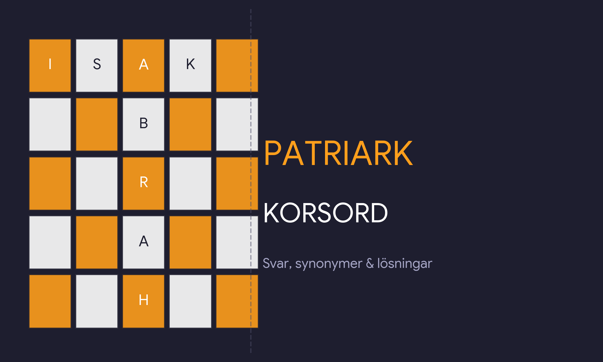 Patriark korsord