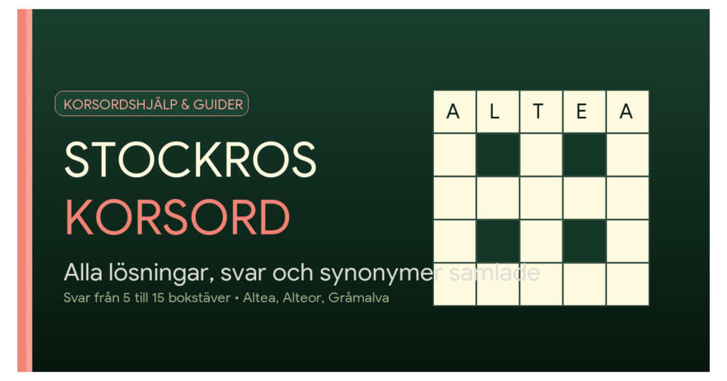 Stockros korsord